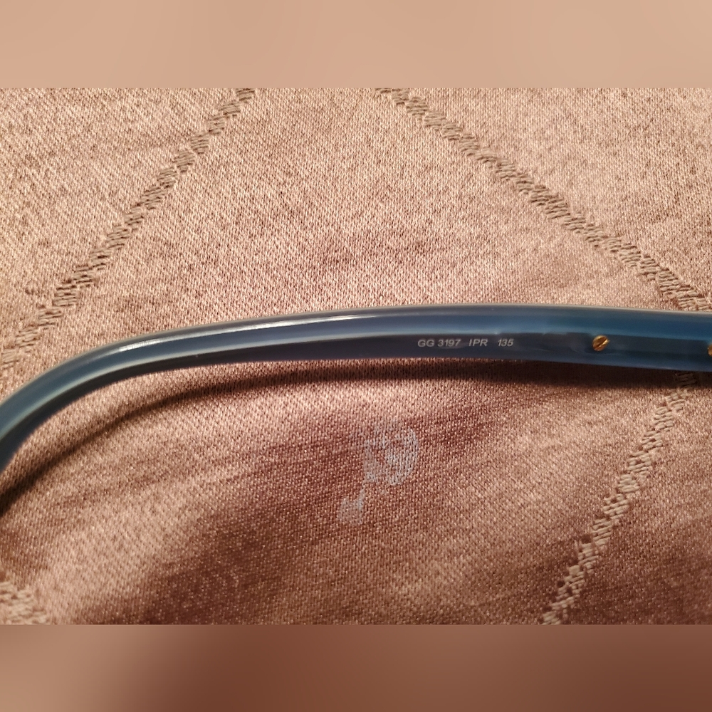 GUCCI GG Havana blue/ brown eyeglasses - Picture 6 of 8